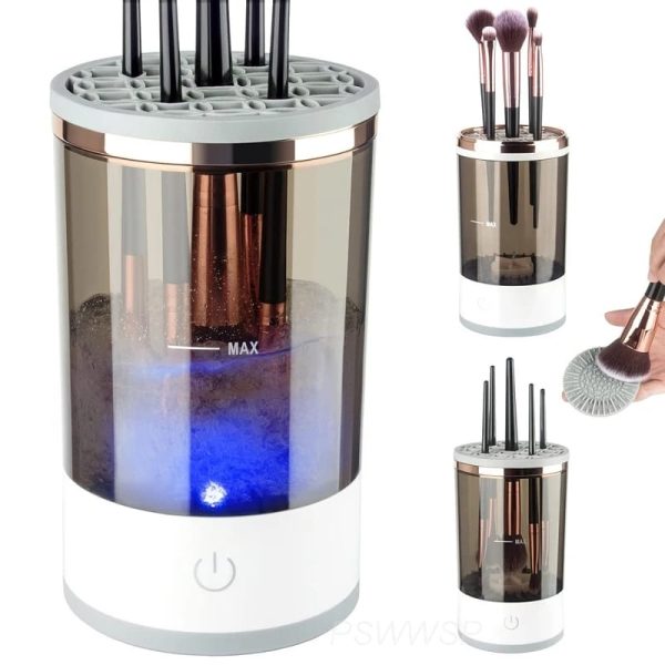 3 In 1 Electric Makeup Brush Cleaner Makeup Brushes Drying Rack Brush Holder Stand Tool Automatic Make Up Brush Cleaner Machine