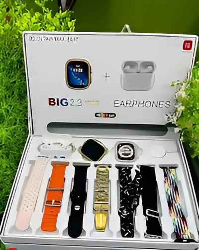 I20 Ultra Max suit Smart Watch 10 in 1 box 2.3inch large screen with 7 strips smartwatch With Airpords2