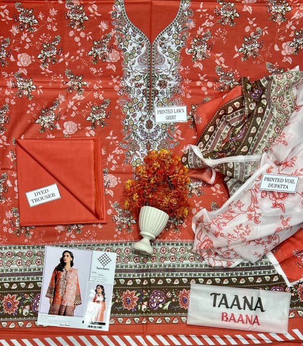 Taana Baana Lawn | Unstitched Collection 3 Pieces Casual Wear| Summer 24