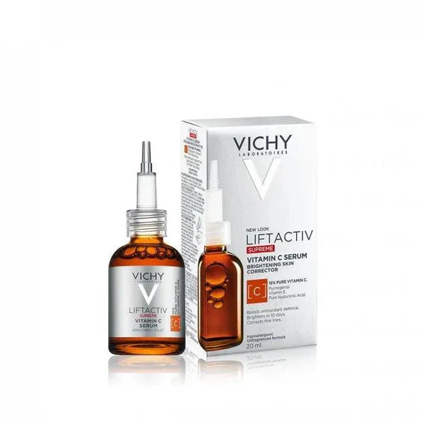 Vichy Vitemin C Serum 20 Ml With 15% Pure Vitamin C, Skin Firming And Antioxidant Facial Serum For Brightness And Moisturizing